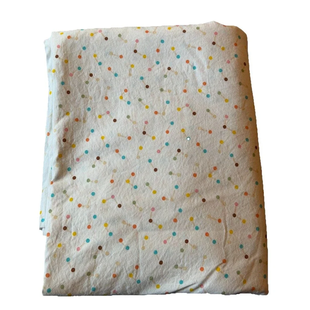 Target x Christian Robinson Pillowfort Twin Flat Sheet Dot Pattern Bright Happy